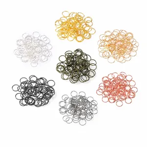 Creazione di Gioielli DIY Anellini Aperti Connettori in Ferro per Bracciali Collane Orecchini Reperibili Colori Assortiti
