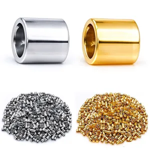 Tubos de Posicionamiento Cuentas de Engarce de Cobre de 2mm para Creación de Joyas DIY Accesorios Material de Enfilado para Pulseras Collares