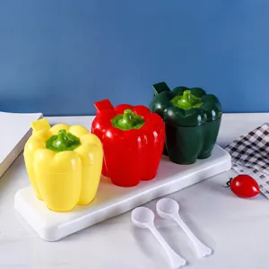 Creatieve pepervormige kruidenbox plastic keuken kruidenpot container zout en komijn fles set opslag organisator thuis