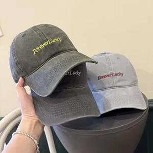 Casquette de Baseball en Coton Lavé Femmes Hommes Brodée Lettre Soft Top Chapeau de Soleil Outdoor Décontracté Réglable Casquette Trucker pour Été Quotidien Voyage