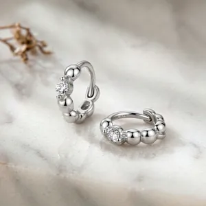 S925 Sterlingsilber Ohrknochen Clip Minimalistische Strass Creolen Für Damen Raffiniertes Perlen Design Ear Cuff Schmuck Geschenk