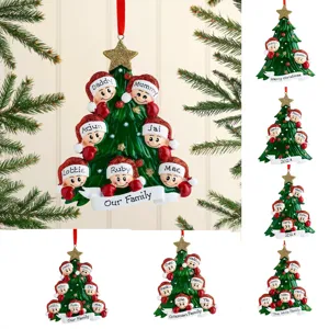 Ciondolo Albero di Natale Acrilico Simpatico Cappello da Babbo Natale Omino Ornamento Appeso per Auto Festa Decorazione Casa