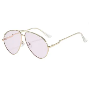 Lunettes de Soleil Aviateur Classiques à Double Pont à la Mode Unisexe Monture en Métal UV400 Protection Solaire Pour Voyage Conduite Fête Streetwear