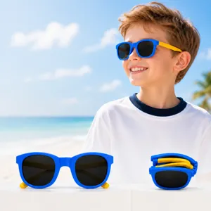 Kinder Faltbare Polarisierte Sonnenbrille TPEE Rahmen Anti-UV Leichte Tragbare Brille Für Jungen Und Mädchen Outdoor