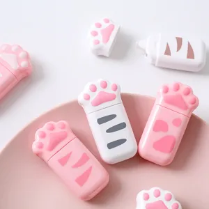 Cute Cartoon Cat Paw Correction Tape Student Mini Portable Correcting Tape Office School Stationery Supplies