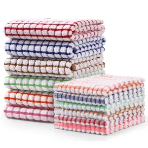 Cotton Kitchen Towel Tableware Dishcloth Absorbent Cleaning Cloth For Cooking Baking And Daily Dish Washing