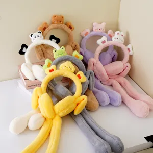 Cute Cartoon Animal Plush Earmuffs Winter Warm Soft Furry Ear Warmers Sweet Ear Protection Earmuffs For Women And Adults