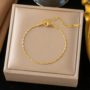 Minimalist Titanium Steel Starry Chain Bracelet For Women Fashion Lightweight Exquisite Shimmer Jewelry Adjustable Hand Chain