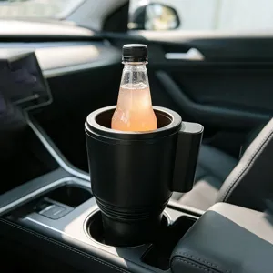 Smart Car Hot and Cold Cup Portable Beverage Cooler and Warmer 12V Car Cup Holder with Digital Temperature Display