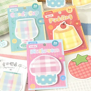 NOTE FOR Non-Woven Daily Series Korean Style Sticky Notes Fresh Ins Dessert Mushroom Tomato Memo Pad For Journaling School Office Stationery
