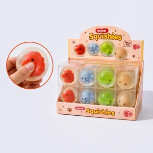TPR Soft Rubber Animal Squishy Decompression Ball Cute Cartoon Stress Relief Toy For Kids Children Relaxation