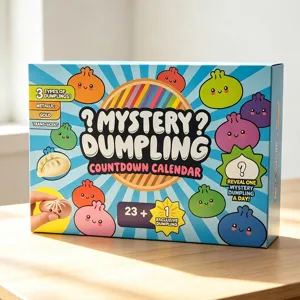 Adult Decompression Toy Mystery Dumpling Blind Box Fidget Squishy Calendar Soft Rubber Cartoon Desktop Decoration Gift