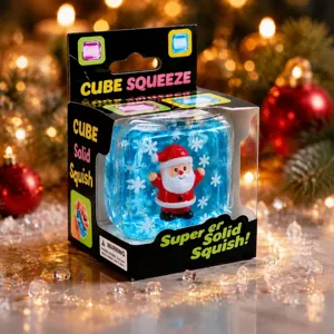 Kerst Kubus Squishy Speelgoed Stressverlichting Sensorisch Knijpspeelgoed Kerstman Sneeuwpop Peperkoekmannetje Voor Kinderen Volwassenen