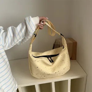 Women's Star Sequin Hobo Bag Large Capacity Moon Crossbody Bag Casual Glitter Shoulder Bag Retro Star Pattern Tote Bag For Daily Use