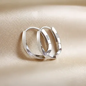 925 Sterlingsilber Möbius Ring Ohrringe Minimalistische Geometrische Creolen Französischer Vintage Stil Schmuck Geschenk Für Damen