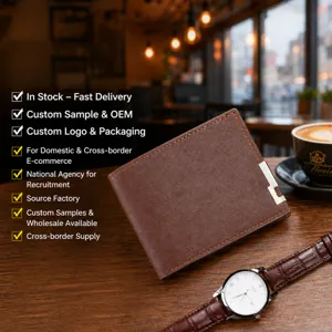 Herren Kurze Geldbörse PVC Leder Business Lässig Bifold Geldbörse Mehrere Kartenfächer Trendiger Kartenhalter