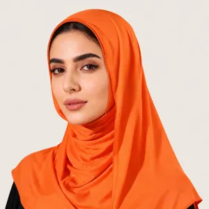 Bufanda Larga Lisa de Algodón Mercerizado para Mujer Hijab Versátil Ligero Transpirable Casual Diario Accesorios de Moda