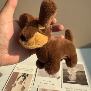 Mignon Chiot Peluche Pendentif Porte-Clés En Peluche Poupée Sac Suspendu Ornement Moelleux Dessin Animé Animal Jouet Cadeau