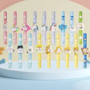 Kids Cute Cartoon Silicone Quartz Slap Watch Children Slap Band Wristwatch For Boys And Girls Daily Casual Accessory