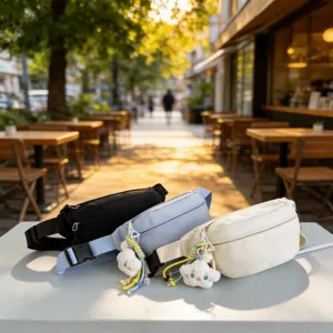 Women Casual Nylon Chest Bag Fashion Crossbody Waist Bag Simple Versatile Daily Travel Sling Bag Ladies Solid Color Pack