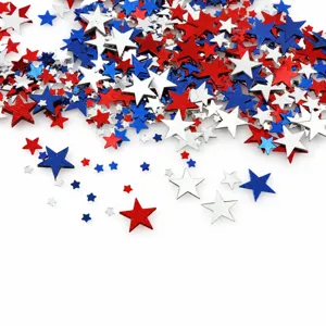 Amerikaanse Vlag Kleur Vijfhoekige Ster Pailletten Onafhankelijkheidsdag Confetti Kerstfeest Decoratie Benodigdheden