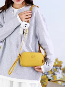 Borsa per Cellulare da Donna in Nylon Leggero Tracolla Casual Multostrato Borsa a Spalla di Grande Capacità Con Cinturino