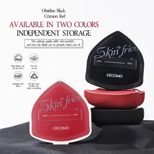 GECOMO Borla de Maquillaje Triangular Esponja de Base de Poliuretano Para Uso en Seco y Húmedo Herramienta de Belleza Profesional Con Estuche