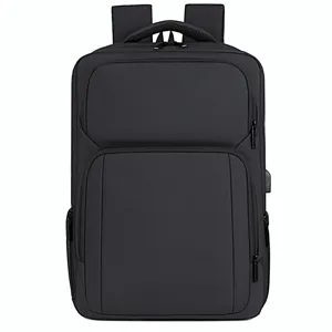 Zakelijke Laptop Rugzak Grote Capaciteit Multi Compartiment Reizen Daypack Uitbreidbare Professionele Woon-werkverkeer Rugzak Met USB Oplaadpoort Oxford Doek Ademend Tas