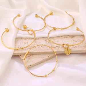 Bracciale Rigido Aperto in Acciaio Inossidabile con Nodo a Cuore Regolabile Placcato Oro e Argento Regalo di Gioielli alla Moda per Donne