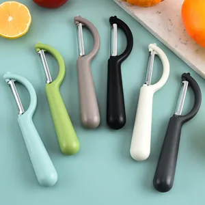 Éplucheur de Légumes en Forme de P Acier Inoxydable Éplucheur Multifonctionnel Poignée Ergonomique Ustensile de Cuisine Pour Pommes de Terre Fruits