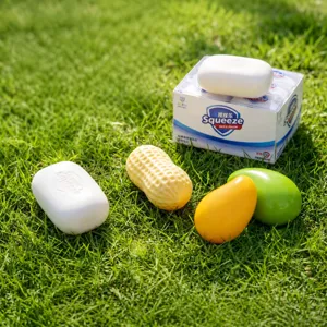 Joli Jouet Squishy Rebond Lent Soulagement du Stress Nouveauté Savon Cacahuète Mangue Fraise Pudding Jouet Fidget Portable