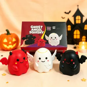 Halloween Fantôme Ange Diable Squishy Rebond Lent Décompression Jouet Mignon Dessin Animé Anti-Stress Jouet Fidget
