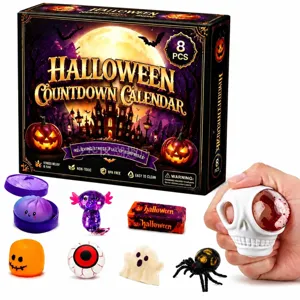 Halloween Calendario de Adviento Juguetes Squishy Set Fidget Sensorial Alivio del Estrés Juguetes Lindos TPR Juguetes Suaves Regalo Para Niños Fiesta