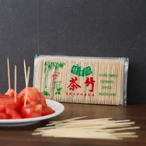 Natural Bamboo Toothpicks Double Sided Portable Fruit Forks For Home Daily Cleaning Dental Hygiene Kitchen Dining Table