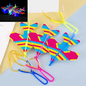 Giocattolo Aereo Catapulta Luminoso LED Luminoso Fionda Aereo Volante Esterno Interattivo Bambini Divertente Giocattolo