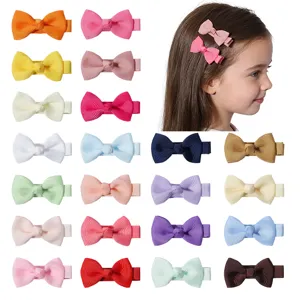 Pinza de Pelo con Lazo para Niños Cinta de Color Caramelo Pinza Cocodrilo Accesorio Lindo para Niñas