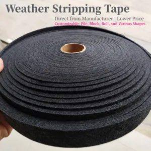 Zelfklevende Viltstrip Rol Industriële Afdichting Demping Antislip Geluidsarm Verdikte Vilttape Voor Meubels Stoel Tafel Poten Bescherming