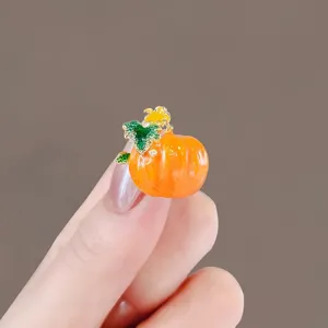 Cute Enamel Painted Pumpkin Brooch Pin For Women Fashion Zinc Alloy Fruit Shape Anti-glare Lapel Pin Exquisite Jewelry Accessory