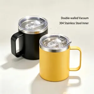 304 Stainless Steel Insulated Tumbler With Handle Double Wall Vacuum Coffee Mug Travel Car Cup For Hot Cold Drinks Women Men