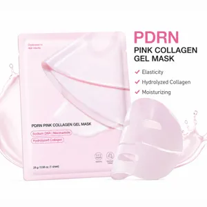 Maschera Viso Notturna al Collagene Rosa Idratazione Profonda Anti Rughe Rassodante Riduzione Pori in Gelatina Con PDRN Niacinamide Donna