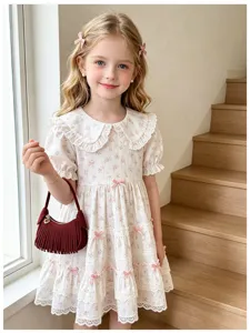 A girl carries a burgundy mini handbag with long fringe beside an indoor staircase, shown clearly.