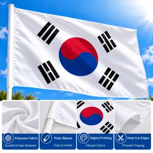 South Korea National Flag Taegeukgi Polyester Banner For World Cup Sports Events Indoor Outdoor Home Decoration