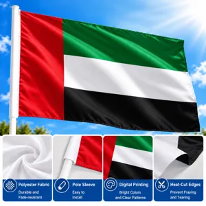 Vereinigte Arabische Emirate Nationalflagge Polyester VAE Länderbanner Für Innen Außen Dekoration Festival Events Feier