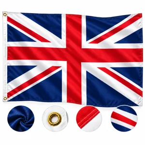 United Kingdom Union Jack And England St George Cross National Flag Polyester Banner With Brass Grommets For Decoration