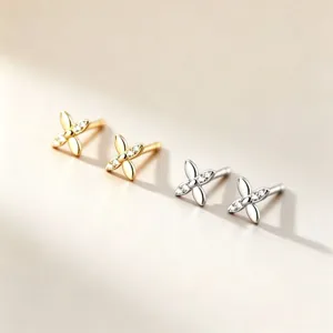 Boucles d'Oreilles Clous Trèfle en Argent Sterling S999 pour Femmes Exquises Boucles d'Oreilles en Zirconia Bijoux Minimalistes Cadeau