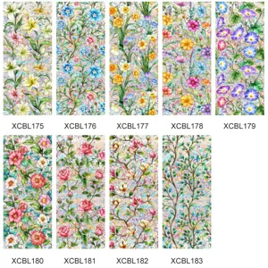 Pellicola per Vetri Fiori Acquerello Adesivo Statico Privacy Vetro Decorativo Effetto Arcobaleno Pellicola per Finestre Casa Bagno Decorazione
