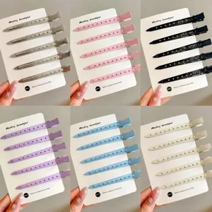 5 Stück Professionelle Entenschnabel Haarklammern Zum Styling Haarwurzel Volumen Matte Metall Haarnadeln Abteilclips Für Damen