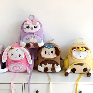 Sac à Dos Enfant en Néoprène Animal Mignon Léger Respirant Cartable pour Maternelle Garçons Filles Sac de Dessin Animé