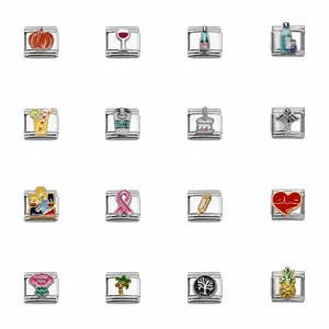 Italiaanse Charms Roestvrij Staal DIY Armband Links Emaille Anime Cartoon Sieraden Accessoires Armband Accessoires Voor Vrouwen Mannen Cadeau