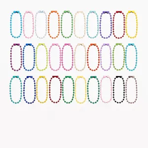 Colorful DIY Jewelry Accessories Ball Bead Chain For Guka Pindou Tags Lacquered Iron Hanging Chain Multicolored Craft Supplies Ornament